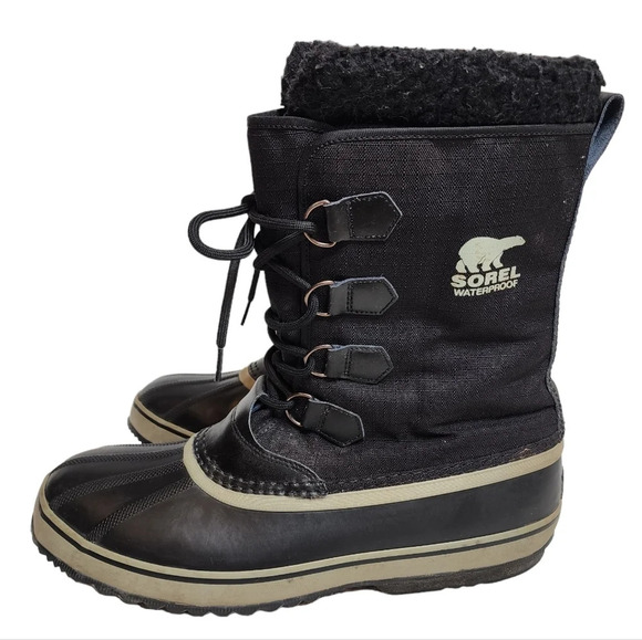 SOREL Men's 1964 Pac Nylon Waterproof Insulated Black Winter Boots Size 14 - Picture 1 of 16